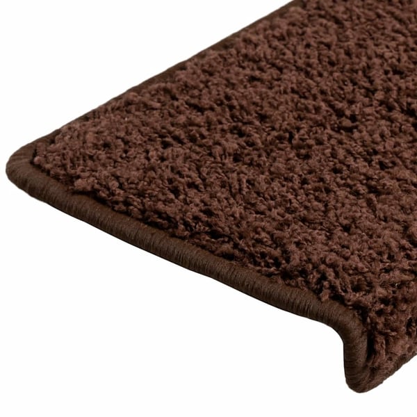 vidaXL trappemåtter 10 stk. 65x21x4 cm brun
