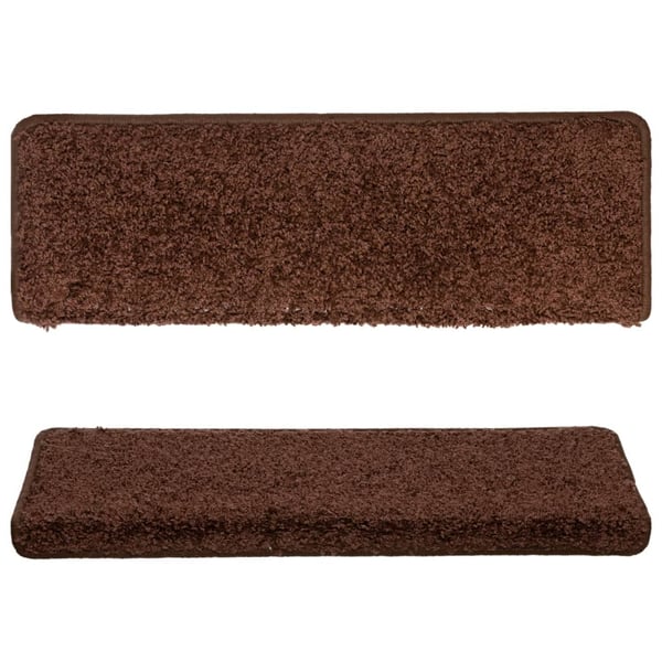 vidaXL trappemåtter 10 stk. 65x21x4 cm brun