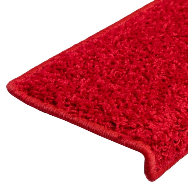 vidaXL trappemåtter 10 stk. 65x21x4 cm rød