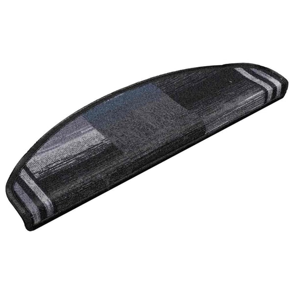 vidaXL Itsekiinnittyvät porrasmatot 10 kpl 65x21x4 cm musta ja harmaa