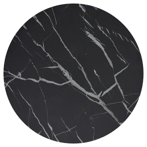 vidaXL Sidebord gull og svart marmor 45 cm herdet glass