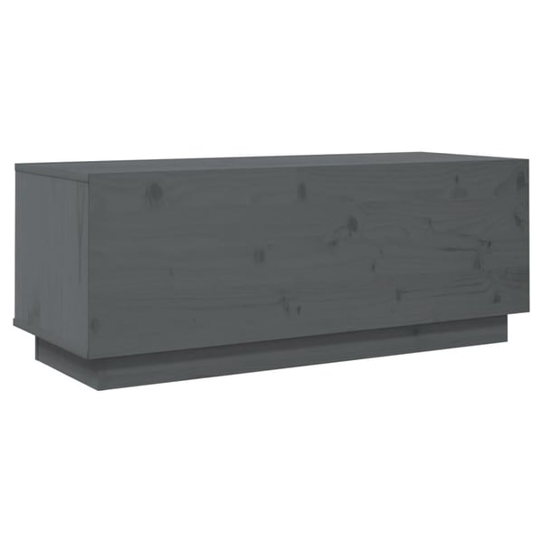 vidaXL TV-benk grå 90x35x35 cm heltre furu