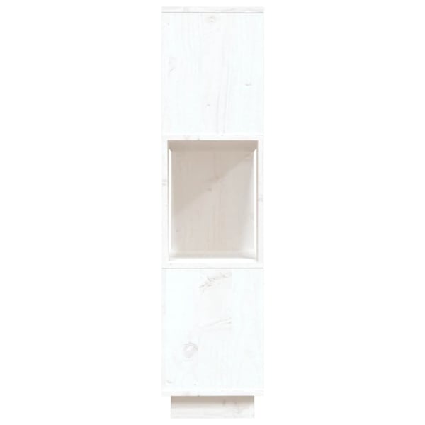 vidaXL bogreol/rumdeler 80x25x101 cm massivt fyrretræ hvid