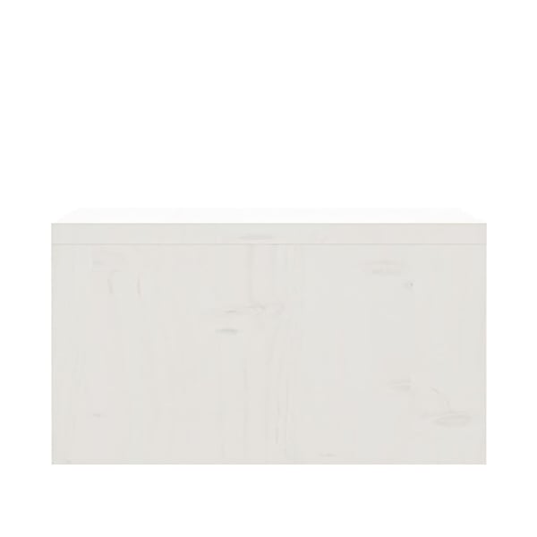 vidaXL Monitorstativ hvit 50x27x15 cm heltre furu