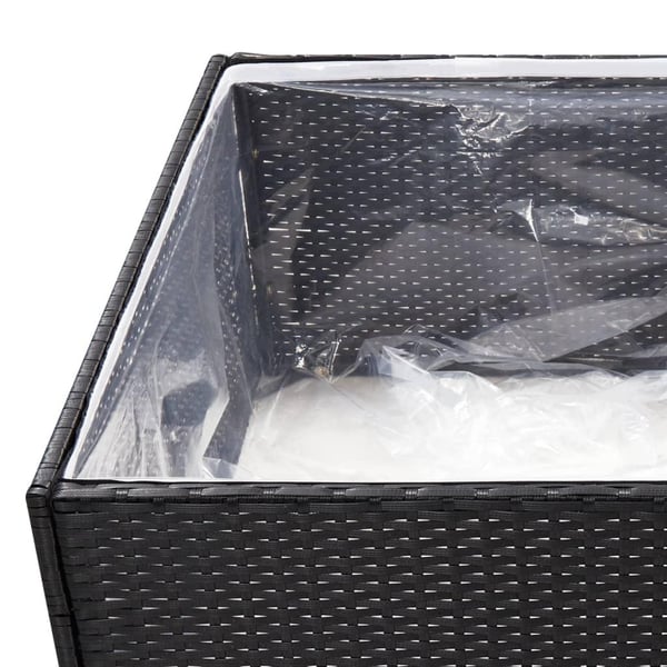vidaXL havebord 80x80x40 cm polyrattan sort