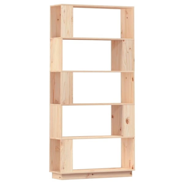 vidaXL bogreol/rumdeler 80x25x163,5 cm massivt fyrretræ