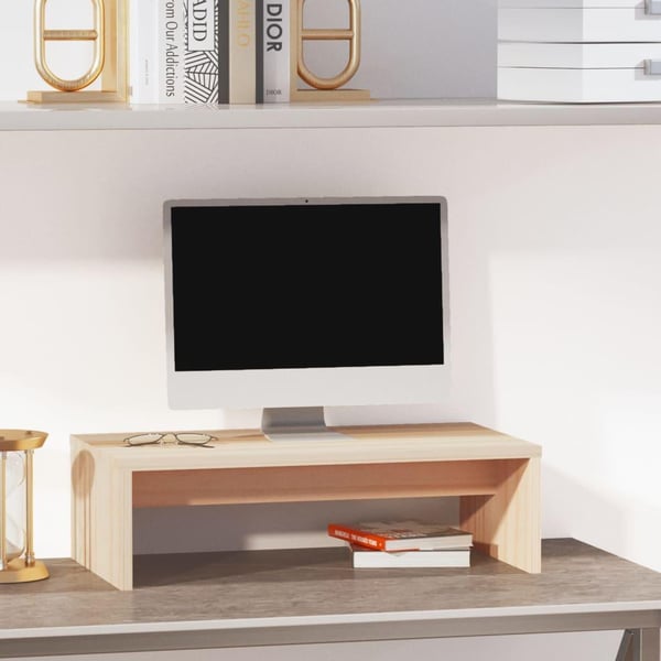 vidaXL skærmholder 50x27x15 cm massivt fyrretræ