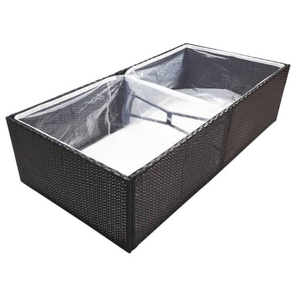 vidaXL plantekasse 157x80x40 cm polyrattan sort