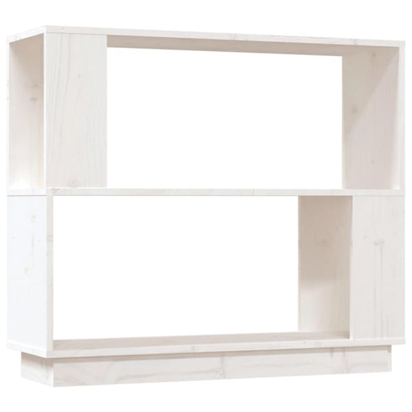 vidaXL Bokhylle/romdeler hvit 80x25x70 cm heltre furu