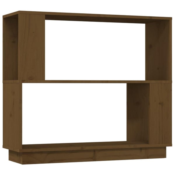 vidaXL bogreol/rumdeler 80x25x70 cm massivt fyrretræ gyldenbrun