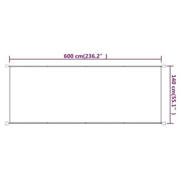 vidaXL Pystymarkiisi terrakotta 140x600 cm Oxford kangas