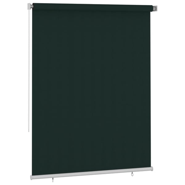 vidaXL Rullaverho ulkotiloihin 180x230 cm tummanvihreä HDPE