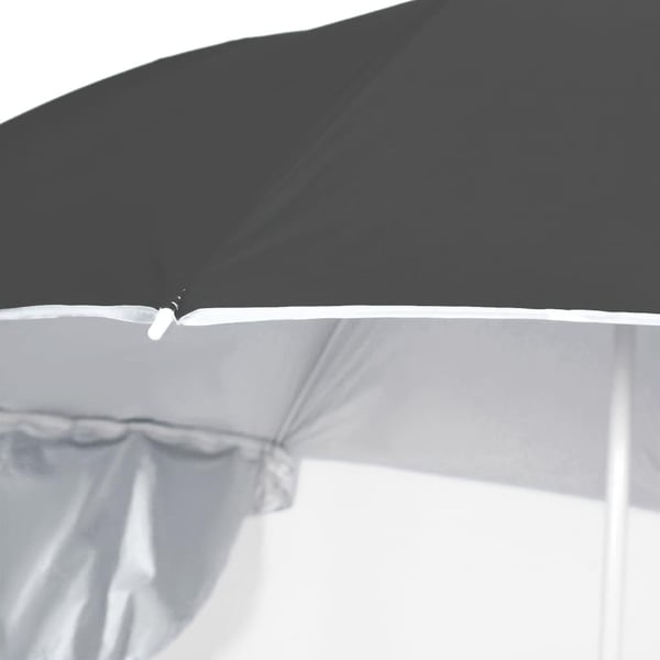 vidaXL Strandparasoll med sidevegger antrasitt 215 cm