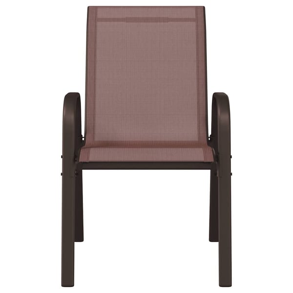 vidaXL Stablebare hagestoler 2 stk brun textilene-stoff