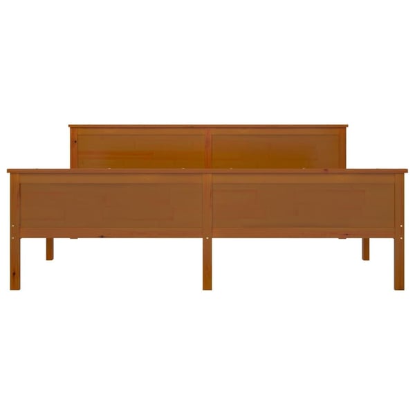 vidaXL Sengeramme honningbrun furu 180x200 cm
