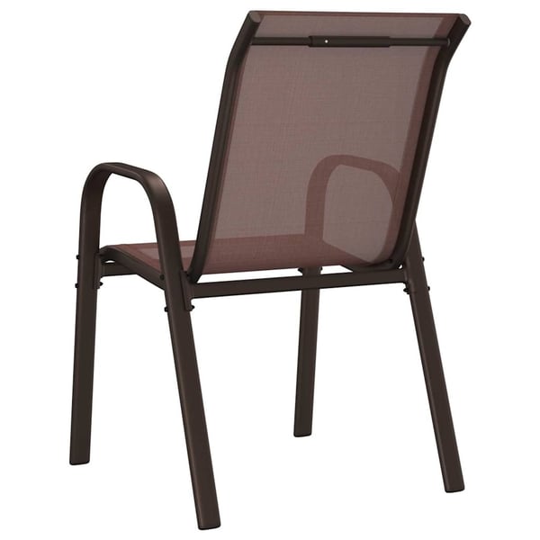 vidaXL stabelbare havestole 6 stk. textilene brun