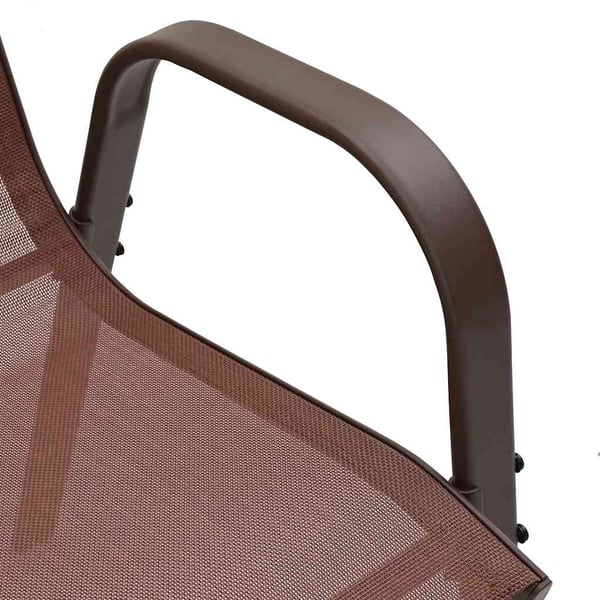 vidaXL stabelbare havestole 6 stk. textilene brun