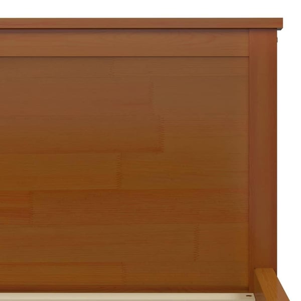 vidaXL Sengeramme honningbrun heltre furu 120x200 cm