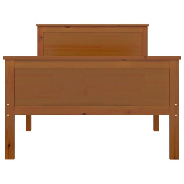 vidaXL Sengeramme honningbrun heltre furu 100x200 cm