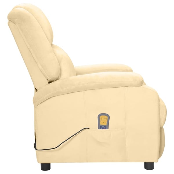 vidaXL massagestol velour cremefarvet