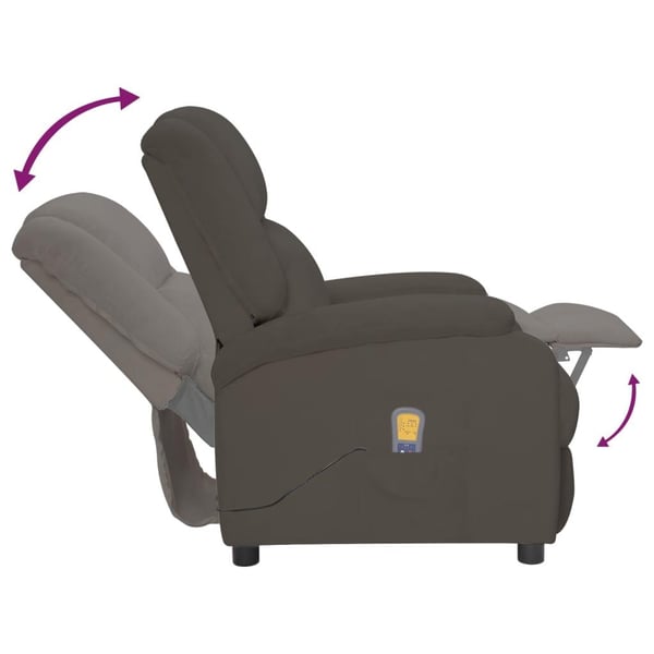 vidaXL massagestol velour mørkegrå
