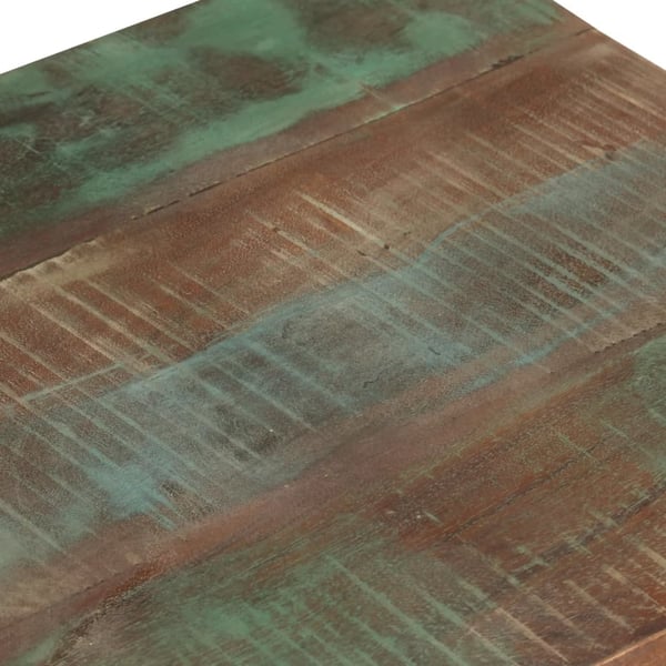 vidaXL Sidebord med hjul 40x40x42 cm gjenvunnet heltre