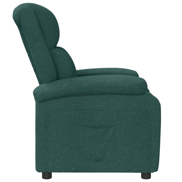 vidaXL Reclinerfåtölj mörkgrön tyg