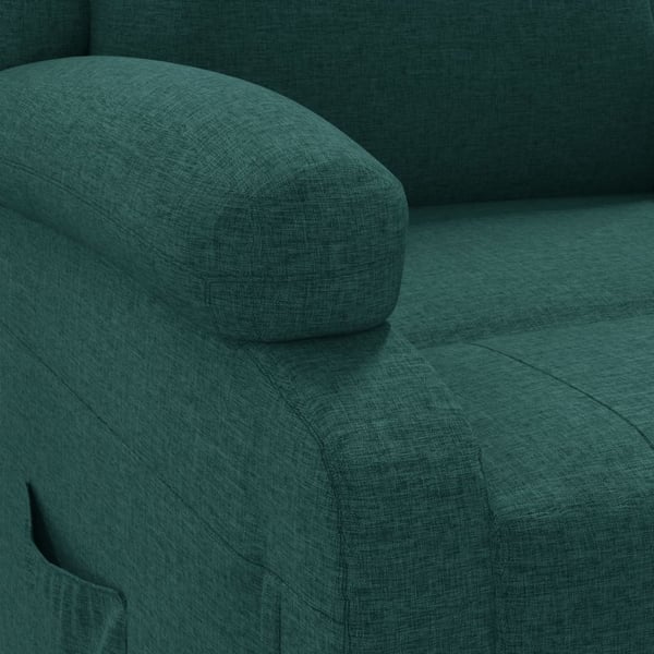 vidaXL Reclinerfåtölj mörkgrön tyg