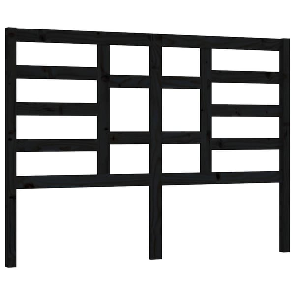 vidaXL Sengegavl svart 156x4x104 cm heltre furu