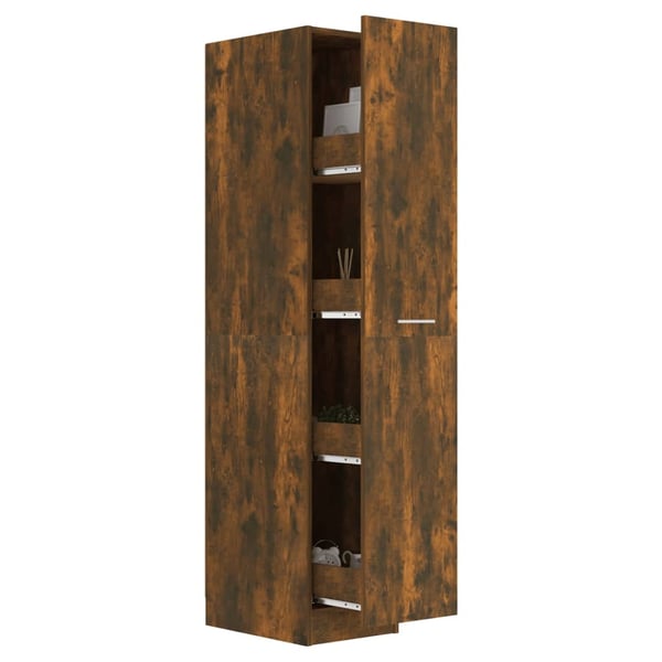 vidaXL Apotekskap røkt eik 30x42,5x150 cm konstruert tre
