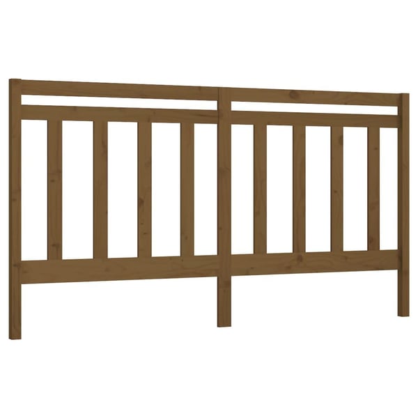 vidaXL Sengegavl honningbrun 206x4x100 cm heltre furu