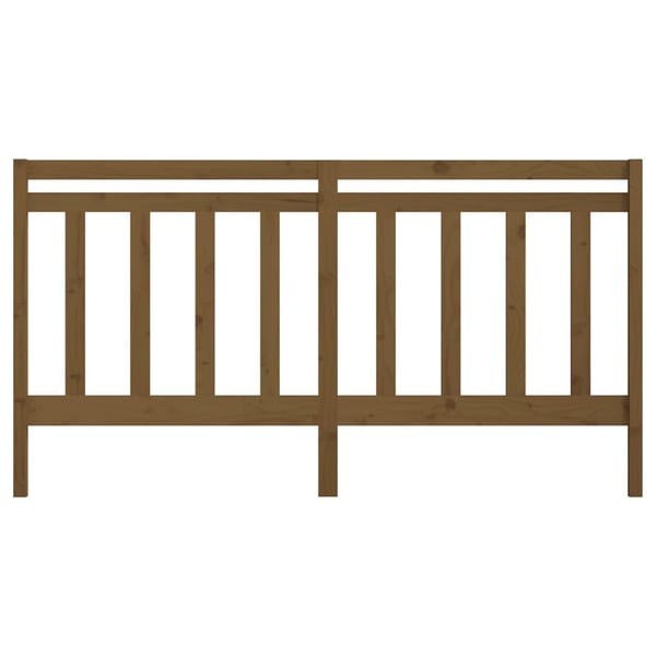 vidaXL Sengegavl honningbrun 206x4x100 cm heltre furu