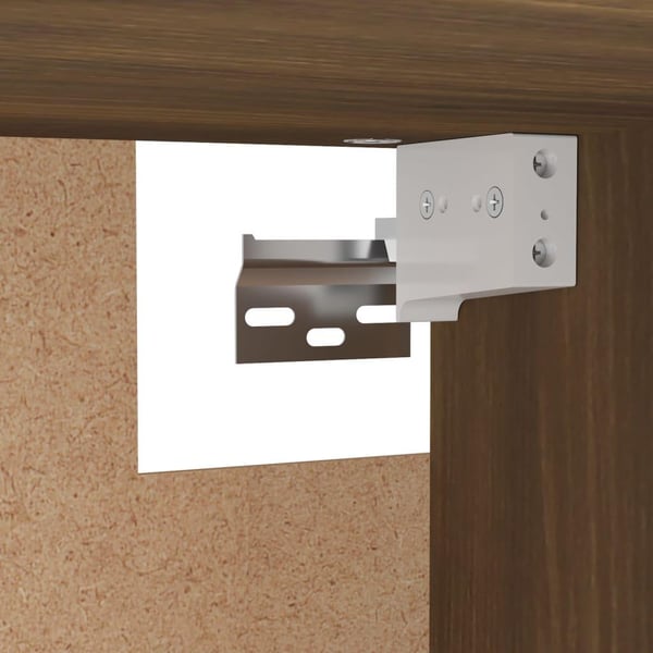 vidaXL Garderobe brun eik 100x32,5x35 cm konstruert tre