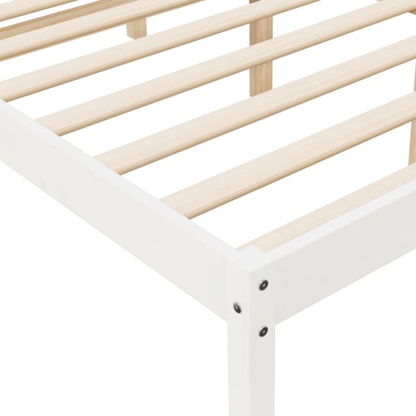 vidaXL Seniorseng hvit 150x200 cm heltre furu