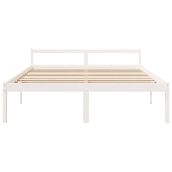 vidaXL Seniorseng hvit 180x200 cm heltre furu