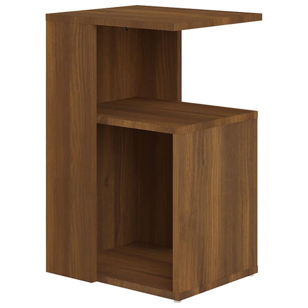 vidaXL sidebord 36x30x56 cm konstrueret træ brun egetræsfarve