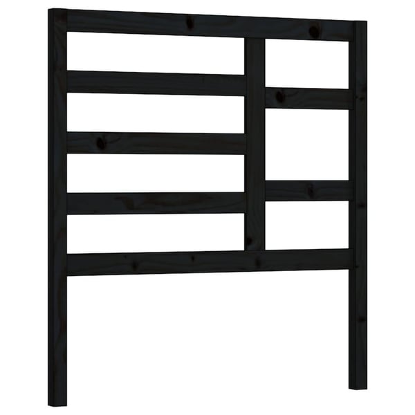 vidaXL Sengegavl svart 96x4x104 cm heltre furu