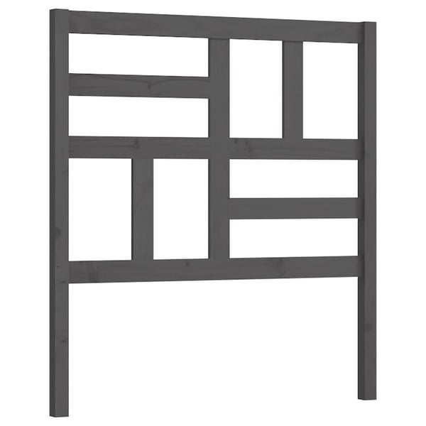 vidaXL Sengegavl grå 81x4x104 cm heltre furu
