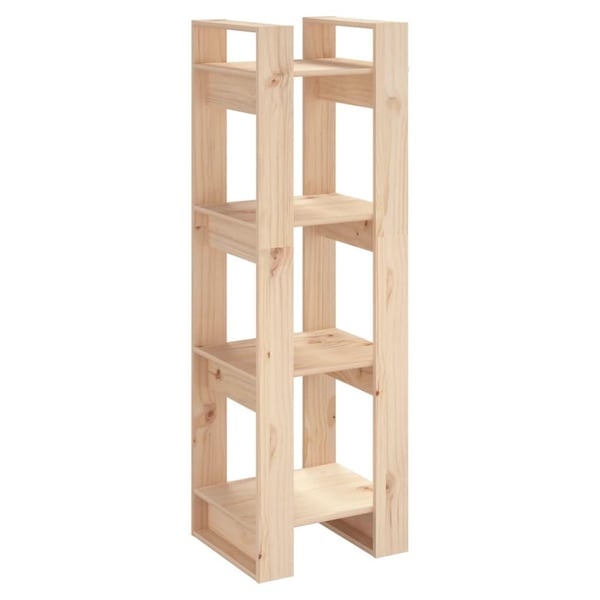 vidaXL bogreol/rumdeler 41x35x125 cm massivt fyrretræ