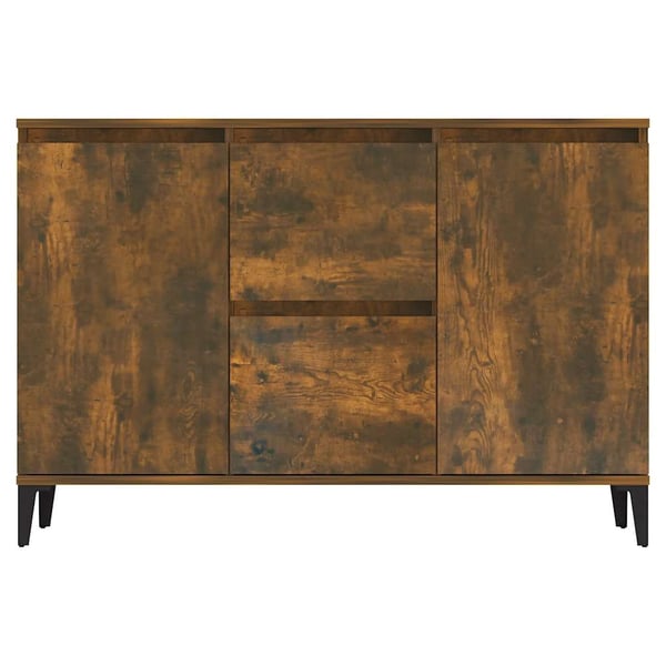vidaXL Skjenk røkt eik 102x35x70 cm konstruert tre