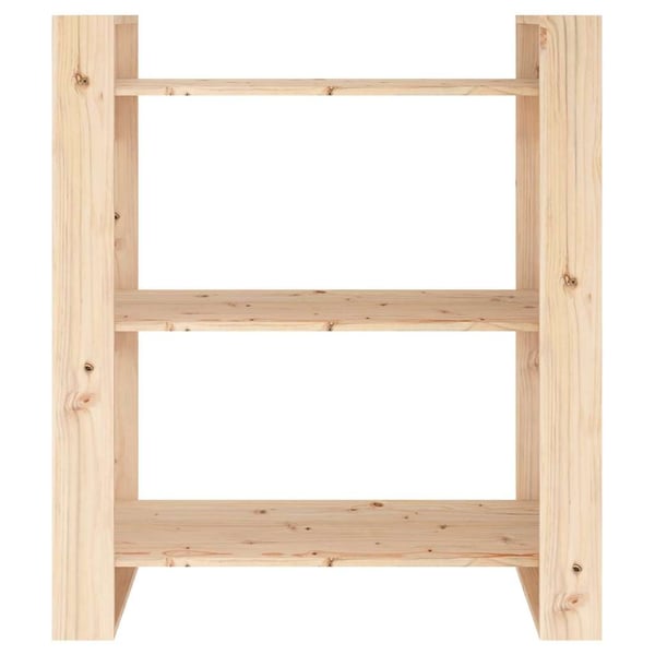 vidaXL Bokskap/romdeler 80x35x91 cm heltre furu