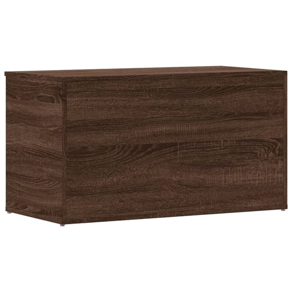 vidaXL opbevaringskiste 84x42x46 cm konstrueret træ brun egetræsfarve