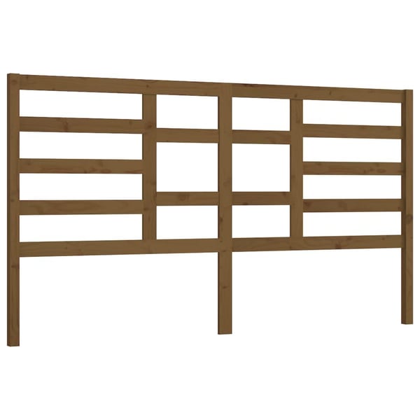vidaXL Sengegavl honningbrun 186x4x104 cm heltre furu