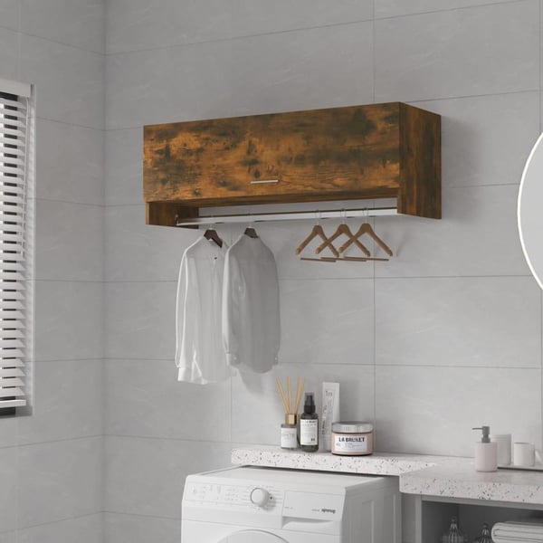 vidaXL Garderobe røkt eik 100x32,5x35 cm konstruert tre