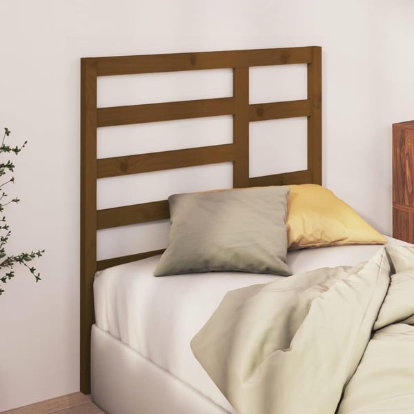 vidaXL Sengegavl honningbrun 96x4x104 cm heltre furu
