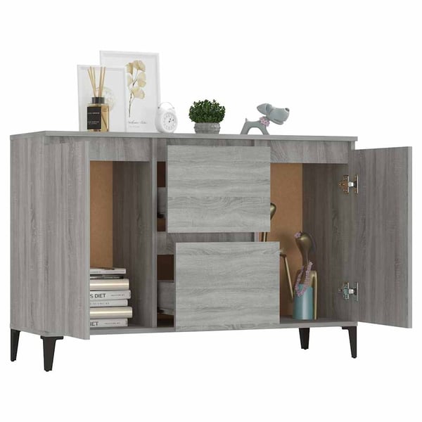 vidaXL Skjenk grå sonoma 102x35x70 cm konstruert tre