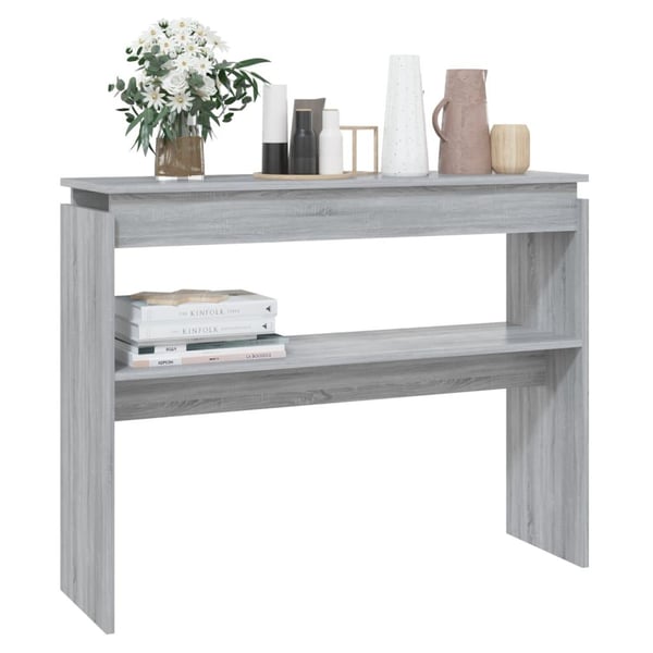vidaXL Konsollbord grå sonoma 102x30x80 cm konstruert tre