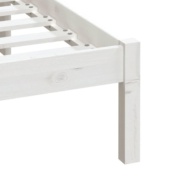 vidaXL Sengeramme hvit heltre 180x200 cm 6FT Super King