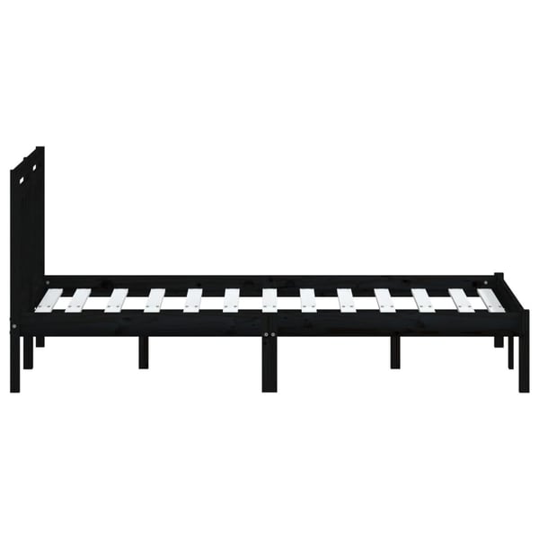 vidaXL Sengeramme svart heltre furu 140x190 cm