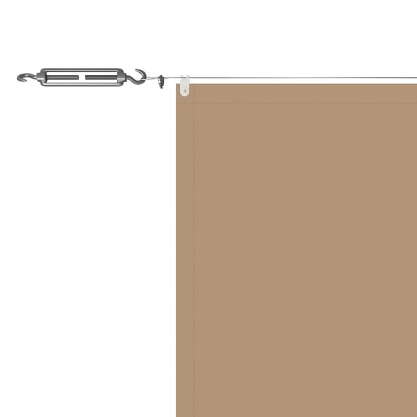 vidaXL lodret markise 100x1200 cm oxfordstof gråbrun